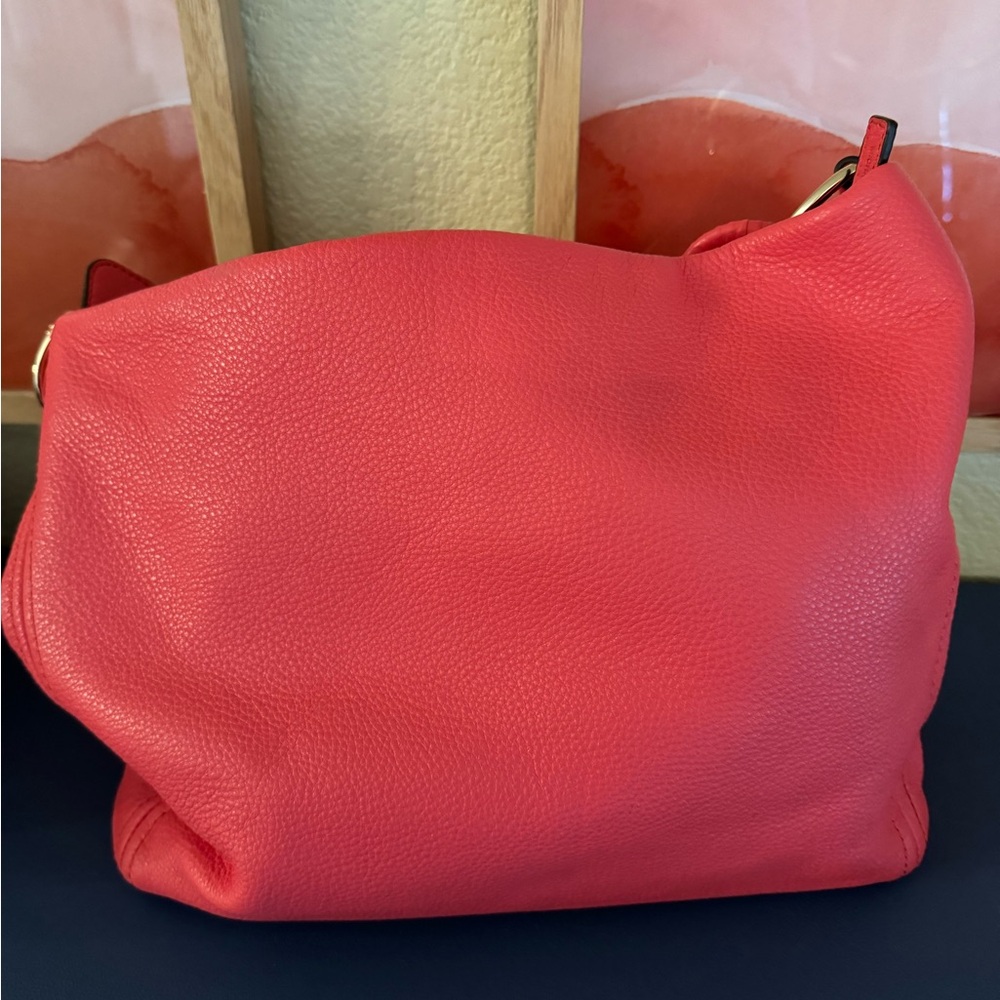Michael by Michael Kors- purse with matching wallet! Leather in watermelon pink - Picture 4 of 11